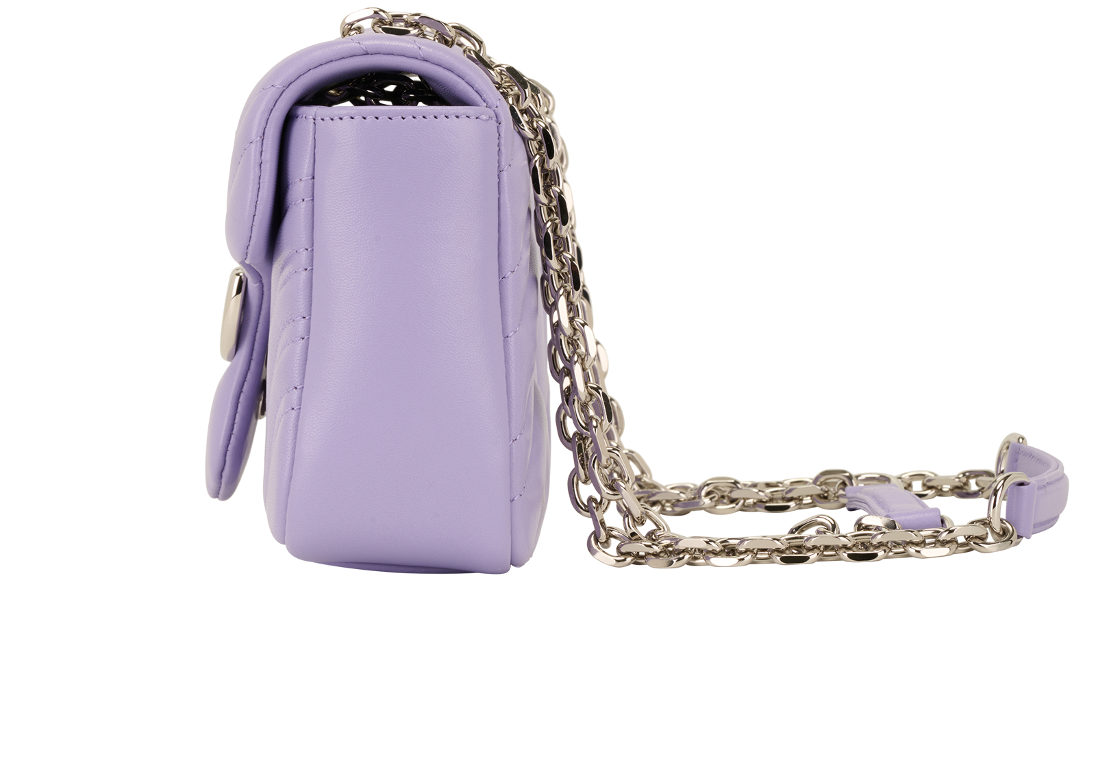 Small GG Marmont, &pound;995, Handbags, Purple, Leather, Bottom view